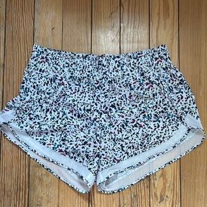 Athleta Black and White Athletic Shorts with Dolphin Hem